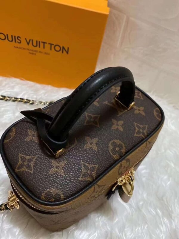 1:1 Replica Louis Vuitton LV Vanity PM Monogram And Monogram Reverse Canvas By Nicolas Ghesquiere Luxury Bag For Women M42264 - 7.5in/19cm