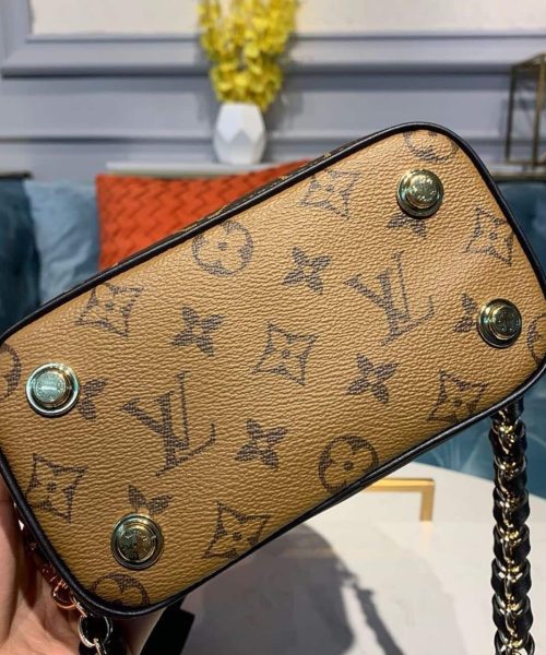 1:1 Replica Louis Vuitton LV Vanity PM Monogram And Monogram Reverse Canvas By Nicolas Ghesquiere Luxury Bag For Women M45165 - 7.5in/19cm