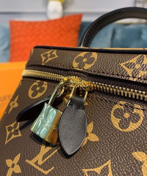 1:1 Replica Louis Vuitton LV Vanity PM Monogram And Monogram Reverse Canvas By Nicolas Ghesquiere Luxury Bag For Women M45165 - 7.5in/19cm