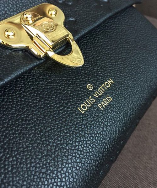 1:1 Replica Louis Vuitton LV Vavin MM Monogram Empreinte Black Luxury Bag For Women M44150 -  9.8in/25cm