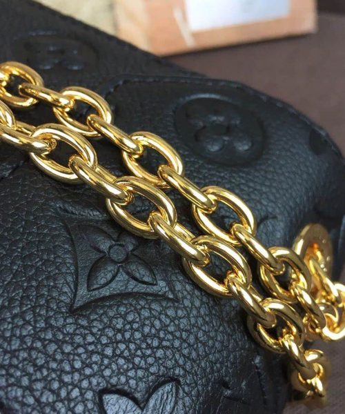 1:1 Replica Louis Vuitton LV Vavin MM Monogram Empreinte Black Luxury Bag For Women M44150 -  9.8in/25cm
