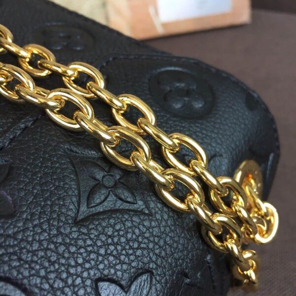 1:1 Replica Louis Vuitton LV Vavin MM Monogram Empreinte Black Luxury Bag For Women M44150 -  9.8in/25cm