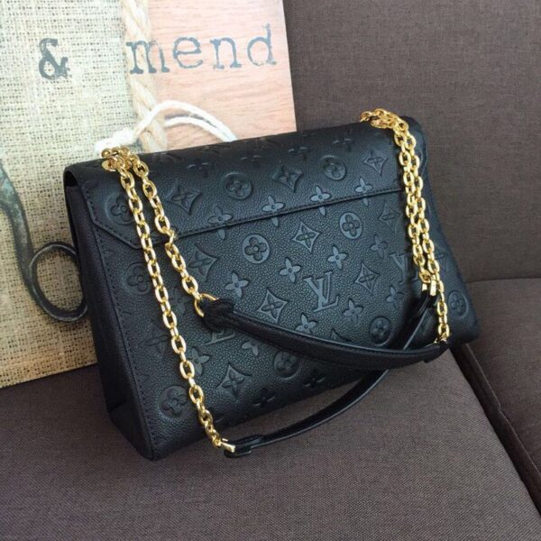 1:1 Replica Louis Vuitton LV Vavin MM Monogram Empreinte Black Luxury Bag For Women M44150 -  9.8in/25cm