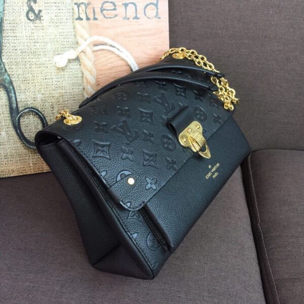 1:1 Replica Louis Vuitton LV Vavin MM Monogram Empreinte Black Luxury Bag For Women M44150 -  9.8in/25cm