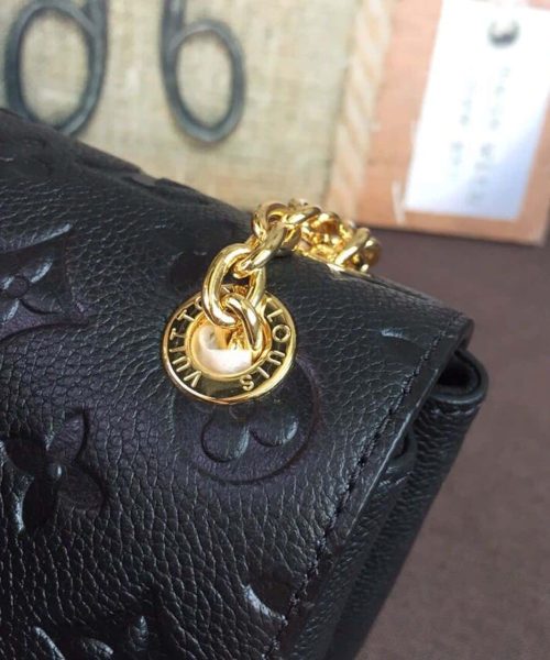 1:1 Replica Louis Vuitton LV Vavin MM Monogram Empreinte Black Luxury Bag For Women M44150 -  9.8in/25cm