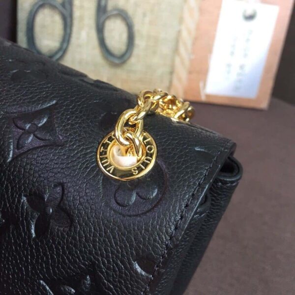 1:1 Replica Louis Vuitton LV Vavin MM Monogram Empreinte Black Luxury Bag For Women M44150 -  9.8in/25cm