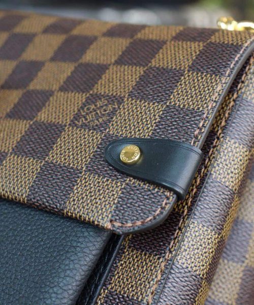 1:1 Replica Louis Vuitton LV Vavin PM Damier Ebene Canvas Black Luxury Bag For Women N40108 - 9.8in/25cm