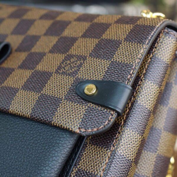 1:1 Replica Louis Vuitton LV Vavin PM Damier Ebene Canvas Black Luxury Bag For Women N40108 - 9.8in/25cm