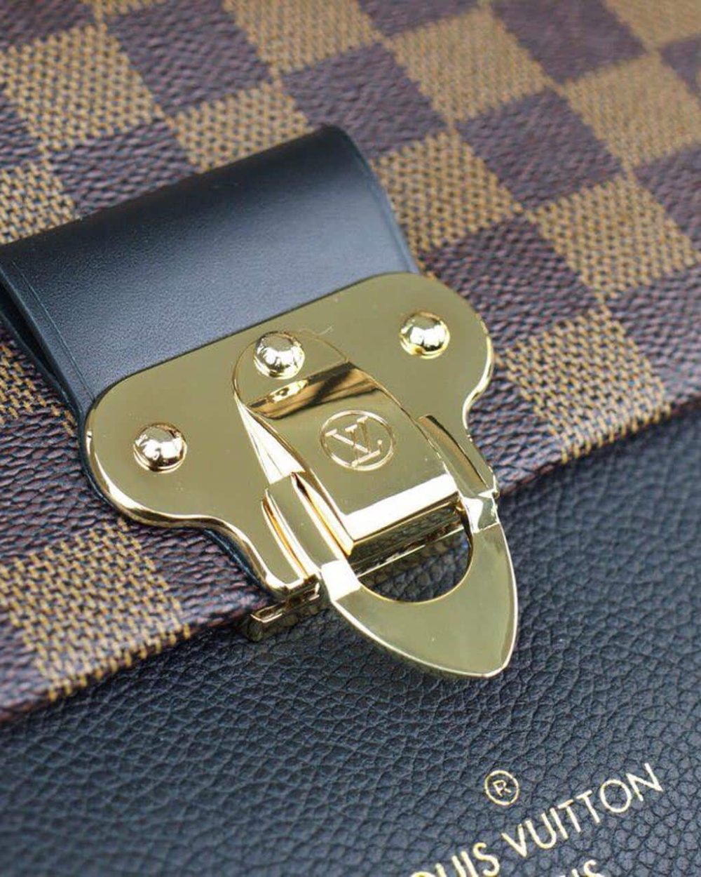 1:1 Replica Louis Vuitton LV Vavin PM Damier Ebene Canvas Black Luxury Bag For Women N40108 - 9.8in/25cm