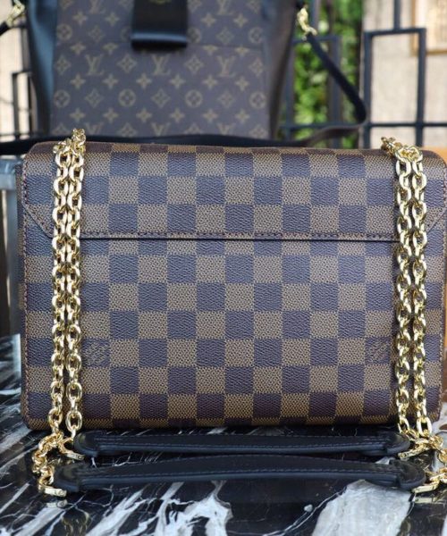 1:1 Replica Louis Vuitton LV Vavin PM Damier Ebene Canvas Black Luxury Bag For Women N40108 - 9.8in/25cm