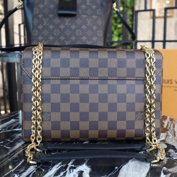 1:1 Replica Louis Vuitton LV Vavin PM Damier Ebene Canvas Black Luxury Bag For Women N40108 - 9.8in/25cm