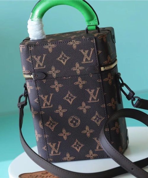 1:1 Replica Louis Vuitton LV Vertical Box Trunk Monogram Canvas Unique Bag For Men M59664 - 8.7in/22cm