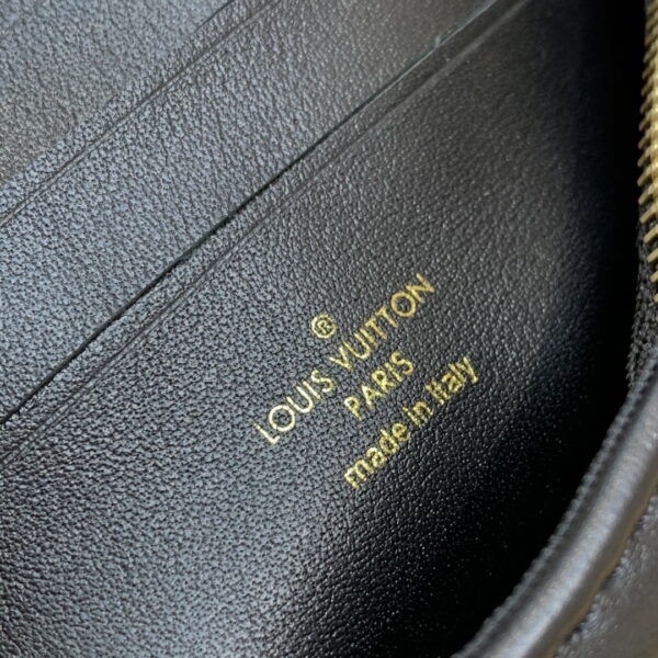 1:1 Replica Louis Vuitton LV Wallet on Strap Bubblegram Leather Black Exclusive Bag For Women M81398 - 7.9in/20cm
