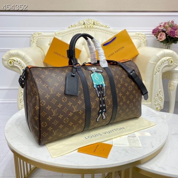 1:1 Replica Louis Vuitton LV Keepall Bandouliere 50 Monogram Canvas Essential Bag For Men M45616 - 19.7in/ 50cm