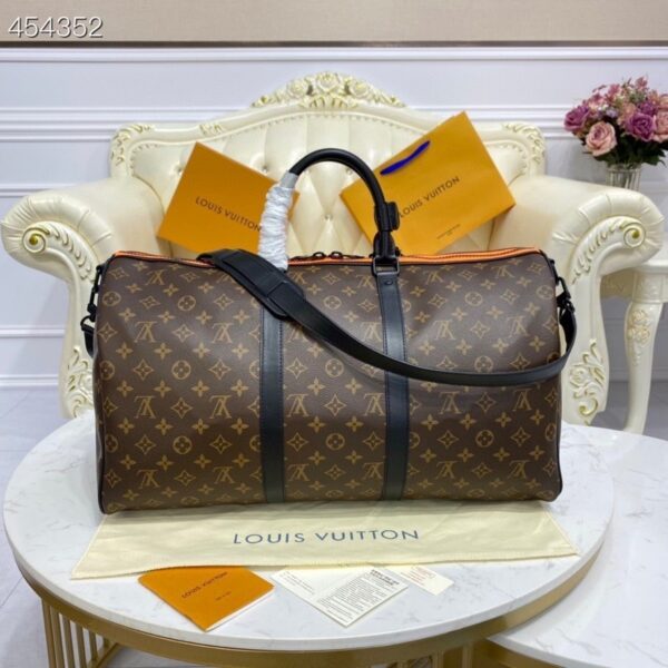 1:1 Replica Louis Vuitton LV Keepall Bandouliere 50 Monogram Canvas Essential Bag For Men M45616 - 19.7in/ 50cm