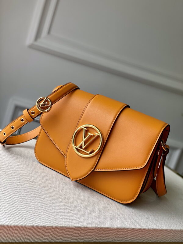 1:1 Replica Louis Vuitton LV LV Pont 9 Smooth Calfskin Leather Luxury Bag For Women M55946 - 9.1in/22cm