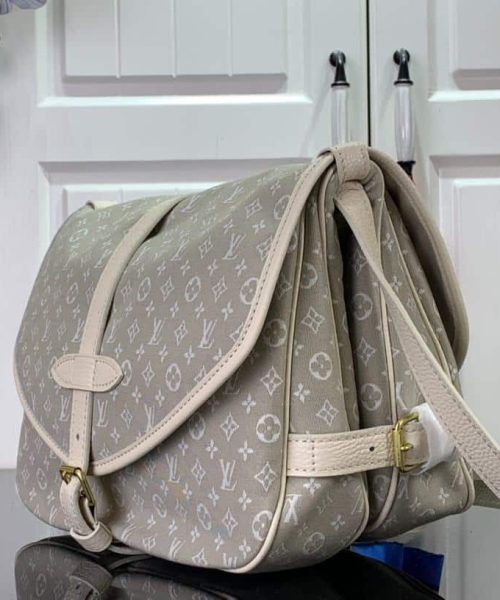 1:1 Replica Louis Vuitton LV Saumur MM Monogram Canvas Beige/Blue/Brown Luxury Bag For Women - 11.8in/30cm
