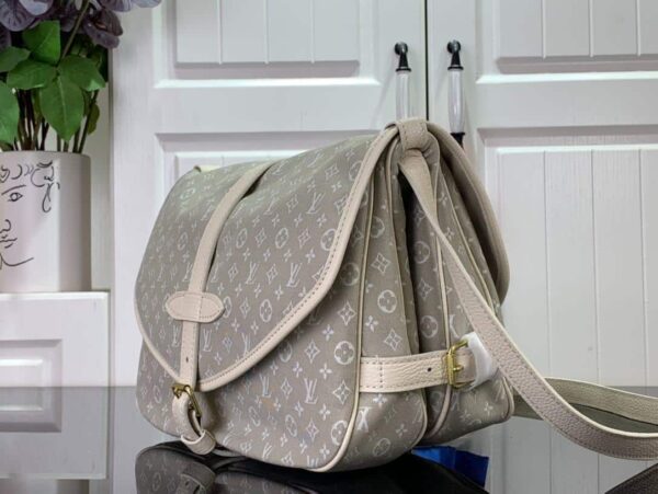 1:1 Replica Louis Vuitton LV Saumur MM Monogram Canvas Beige/Blue/Brown Luxury Bag For Women - 11.8in/30cm