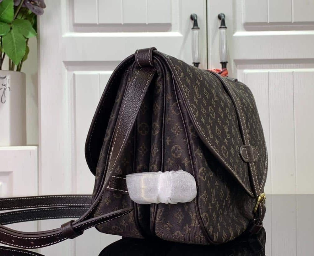 1:1 Replica Louis Vuitton LV Saumur MM Monogram Canvas Beige/Blue/Brown Luxury Bag For Women - 11.8in/30cm