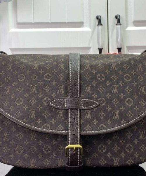 1:1 Replica Louis Vuitton LV Saumur MM Monogram Canvas Beige/Blue/Brown Luxury Bag For Women - 11.8in/30cm