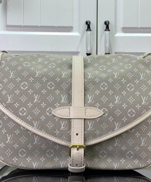 1:1 Replica Louis Vuitton LV Saumur MM Monogram Canvas Beige/Blue/Brown Luxury Bag For Women - 11.8in/30cm