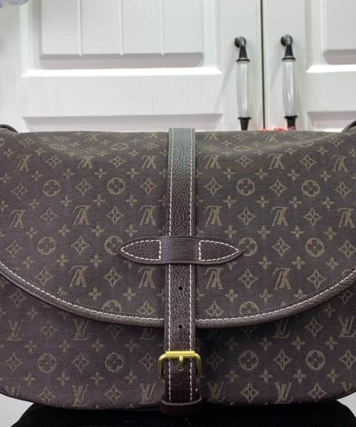 1:1 Replica Louis Vuitton LV Saumur MM Monogram Canvas Beige/Blue/Brown Luxury Bag For Women - 11.8in/30cm