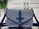 1:1 Replica Louis Vuitton LV Saumur MM Monogram Canvas Beige/Blue/Brown Luxury Bag For Women - 11.8in/30cm