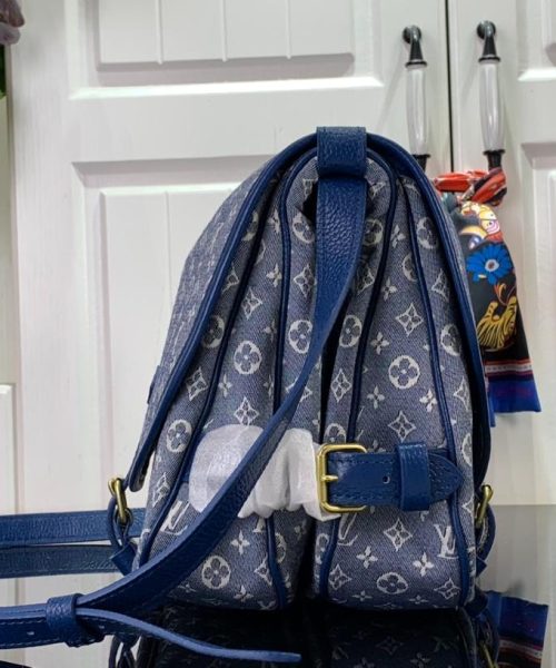 1:1 Replica Louis Vuitton LV Saumur MM Monogram Canvas Beige/Blue/Brown Luxury Bag For Women - 11.8in/30cm