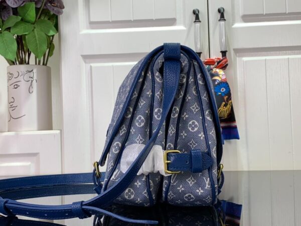 1:1 Replica Louis Vuitton LV Saumur MM Monogram Canvas Beige/Blue/Brown Luxury Bag For Women - 11.8in/30cm