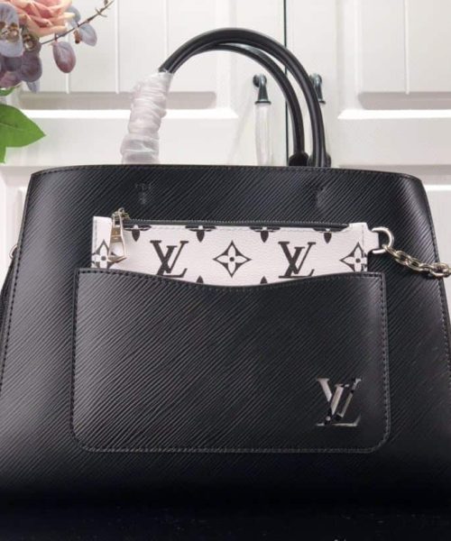 1:1 Replica Louis Vuitton LV Marelle Tote MM Epi Leather Black/Brown/Blue/Beige Luxurious Bag For Women M59954 - 11.8in/30cm
