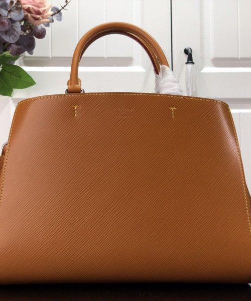 1:1 Replica Louis Vuitton LV Marelle Tote MM Epi Leather Black/Brown/Blue/Beige Luxurious Bag For Women M59954 - 11.8in/30cm