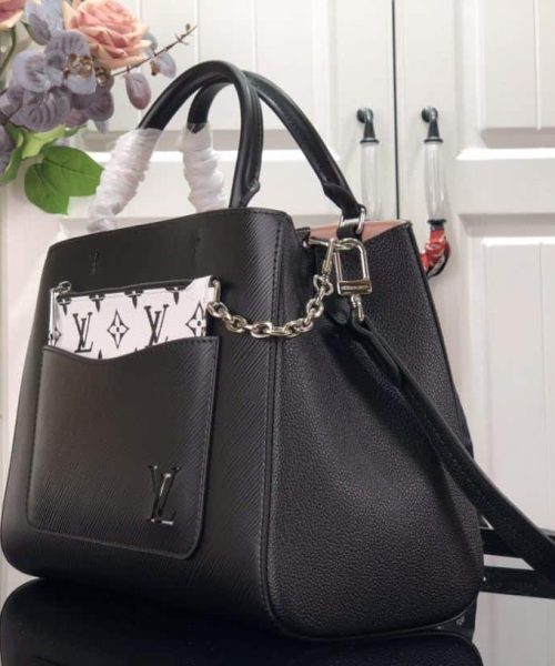1:1 Replica Louis Vuitton LV Marelle Tote MM Epi Leather Black/Brown/Blue/Beige Luxurious Bag For Women M59954 - 11.8in/30cm