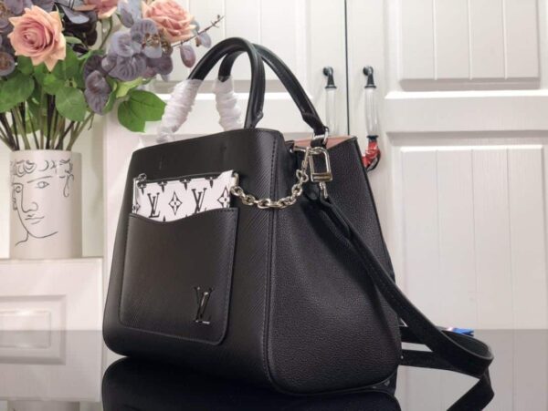 1:1 Replica Louis Vuitton LV Marelle Tote MM Epi Leather Black/Brown/Blue/Beige Luxurious Bag For Women M59954 - 11.8in/30cm
