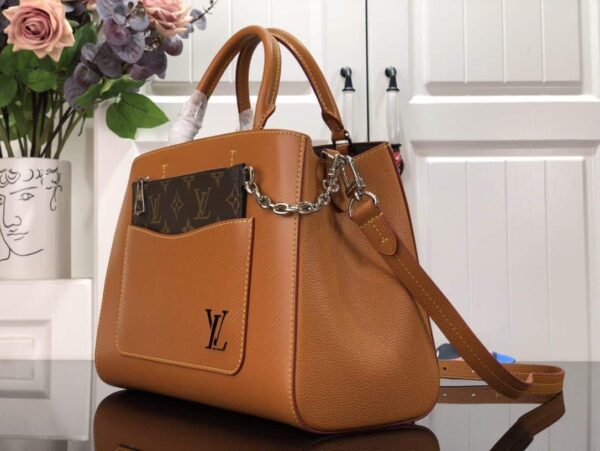 1:1 Replica Louis Vuitton LV Marelle Tote MM Epi Leather Black/Brown/Blue/Beige Luxurious Bag For Women M59954 - 11.8in/30cm