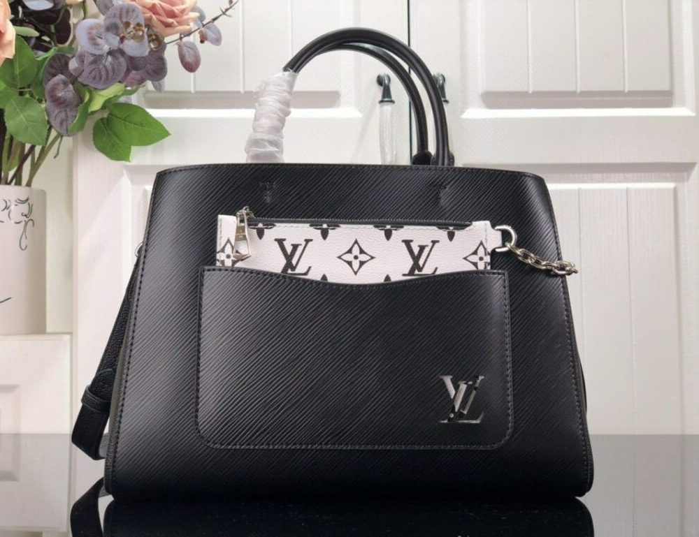1:1 Replica Louis Vuitton LV Marelle Tote MM Epi Leather Black/Brown/Blue/Beige Luxurious Bag For Women M59954 - 11.8in/30cm