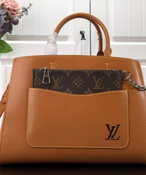 1:1 Replica Louis Vuitton LV Marelle Tote MM Epi Leather Black/Brown/Blue/Beige Luxurious Bag For Women M59954 - 11.8in/30cm