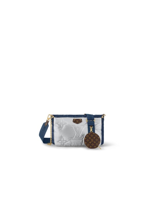1:1 Replica Louis Vuitton LV Maxi Multi Pochette Accessoires Sliver/ Light Pink Unique Bag For Women‎ 13.4n/34cm M21057