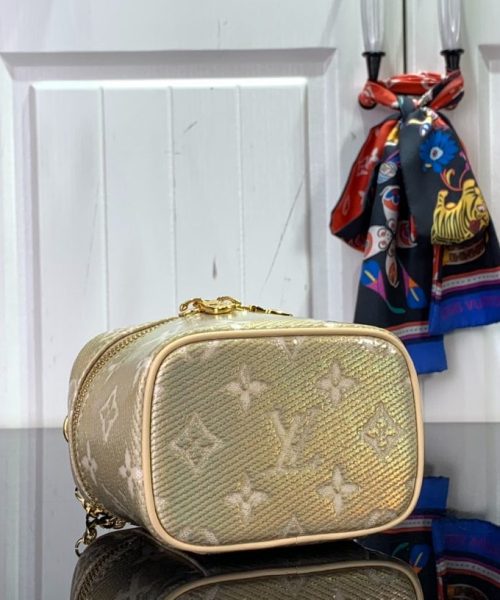 1:1 Replica Louis Vuitton LV Micro Vanity Bag Gold/ Sliver Unique Bag For Women M22920 M82467 - 11cm/ 4.3in