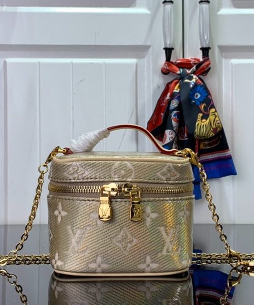 1:1 Replica Louis Vuitton LV Micro Vanity Bag Gold/ Sliver Unique Bag For Women M22920 M82467 - 11cm/ 4.3in
