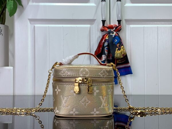 1:1 Replica Louis Vuitton LV Micro Vanity Bag Gold/ Sliver Unique Bag For Women M22920 M82467 - 11cm/ 4.3in