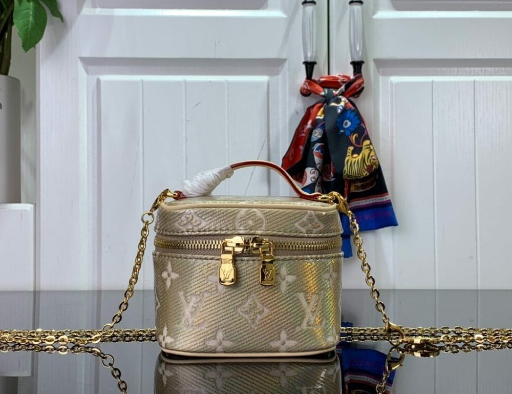 1:1 Replica Louis Vuitton LV Micro Vanity Bag Gold/ Sliver Unique Bag For Women M22920 M82467 - 11cm/ 4.3in