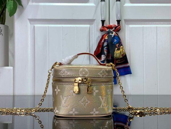 1:1 Replica Louis Vuitton LV Micro Vanity Bag Gold/ Sliver Unique Bag For Women M22920 M82467 - 11cm/ 4.3in