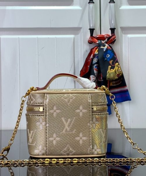 1:1 Replica Louis Vuitton LV Micro Vanity Bag Gold/ Sliver Unique Bag For Women M22920 M82467 - 11cm/ 4.3in