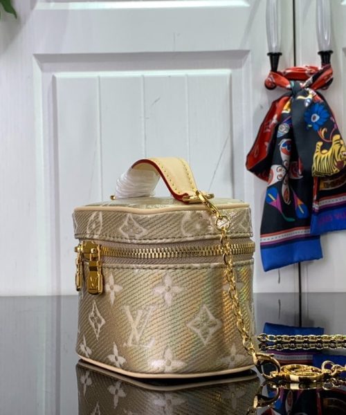 1:1 Replica Louis Vuitton LV Micro Vanity Bag Gold/ Sliver Unique Bag For Women M22920 M82467 - 11cm/ 4.3in