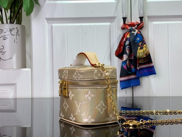 1:1 Replica Louis Vuitton LV Micro Vanity Bag Gold/ Sliver Unique Bag For Women M22920 M82467 - 11cm/ 4.3in