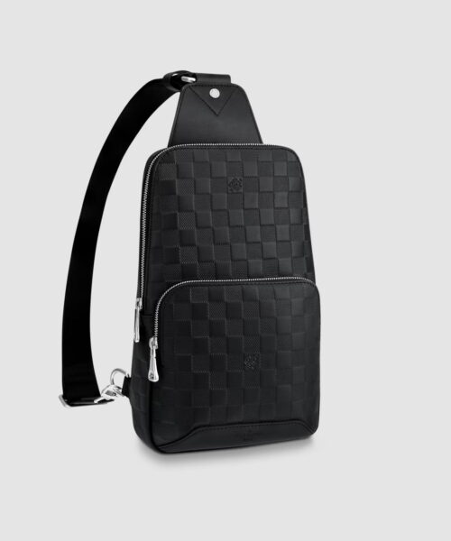 1:1 Replica Louis Vuitton LV Mochila bandolera Avenue Damier Infini Black Unique Bag Unique Bag For Men N41720 - 12in/31cm