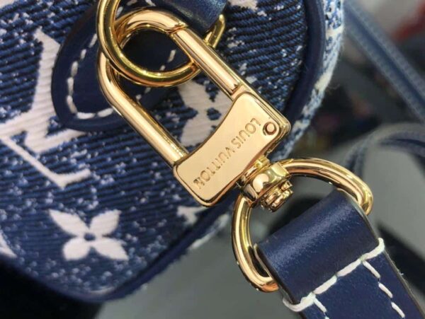 1:1 Replica Louis Vuitton LV Nano Speedy Jacquard Denim Pink/Blue Luxury Bag For Women - 16cm/ 6.3in