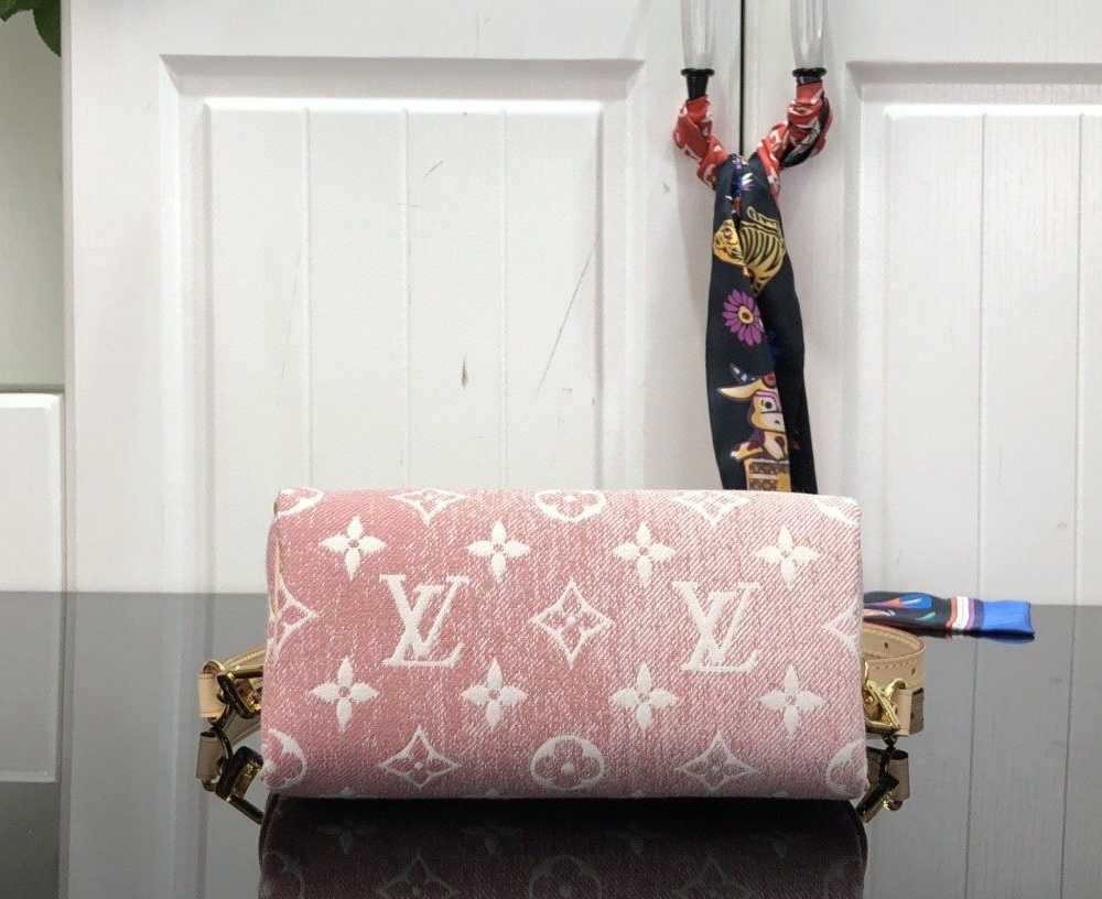 1:1 Replica Louis Vuitton LV Nano Speedy Jacquard Denim Pink/Blue Luxury Bag For Women - 16cm/ 6.3in