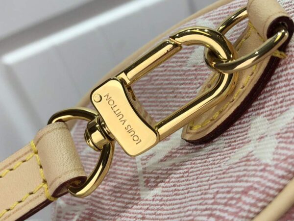 1:1 Replica Louis Vuitton LV Nano Speedy Jacquard Denim Pink/Blue Luxury Bag For Women - 16cm/ 6.3in