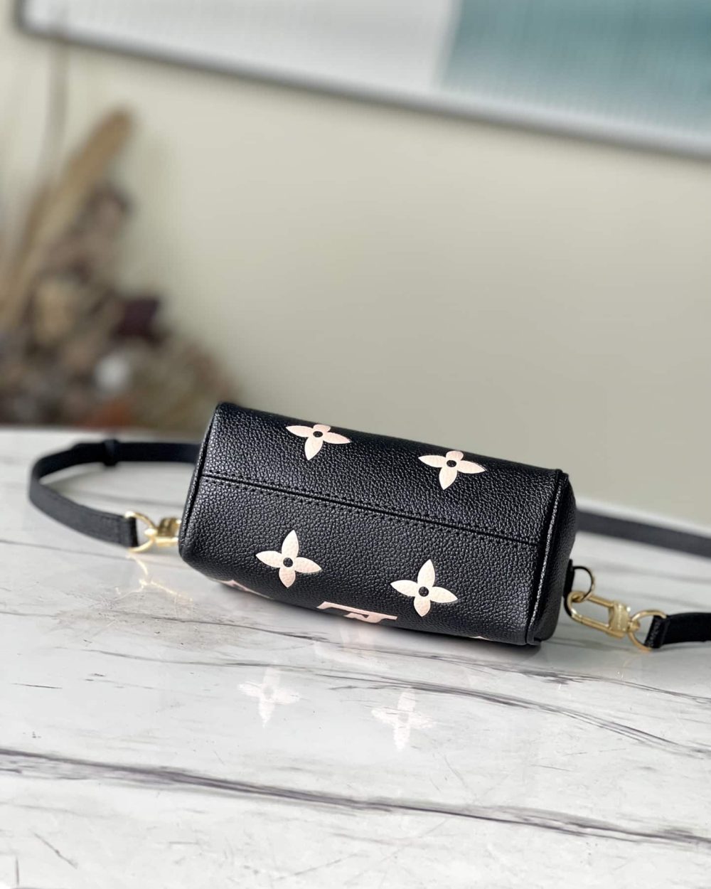 1:1 Replica Louis Vuitton LV Nano Speedy Bicolor Monogram Empreinte Leather Luxury Bag For Women M81456 - 6.3in/16cm